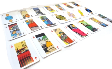 Tim und Struppi Spielkarten Set (48er Blatt) Motiv "Cars" von Moulinsart